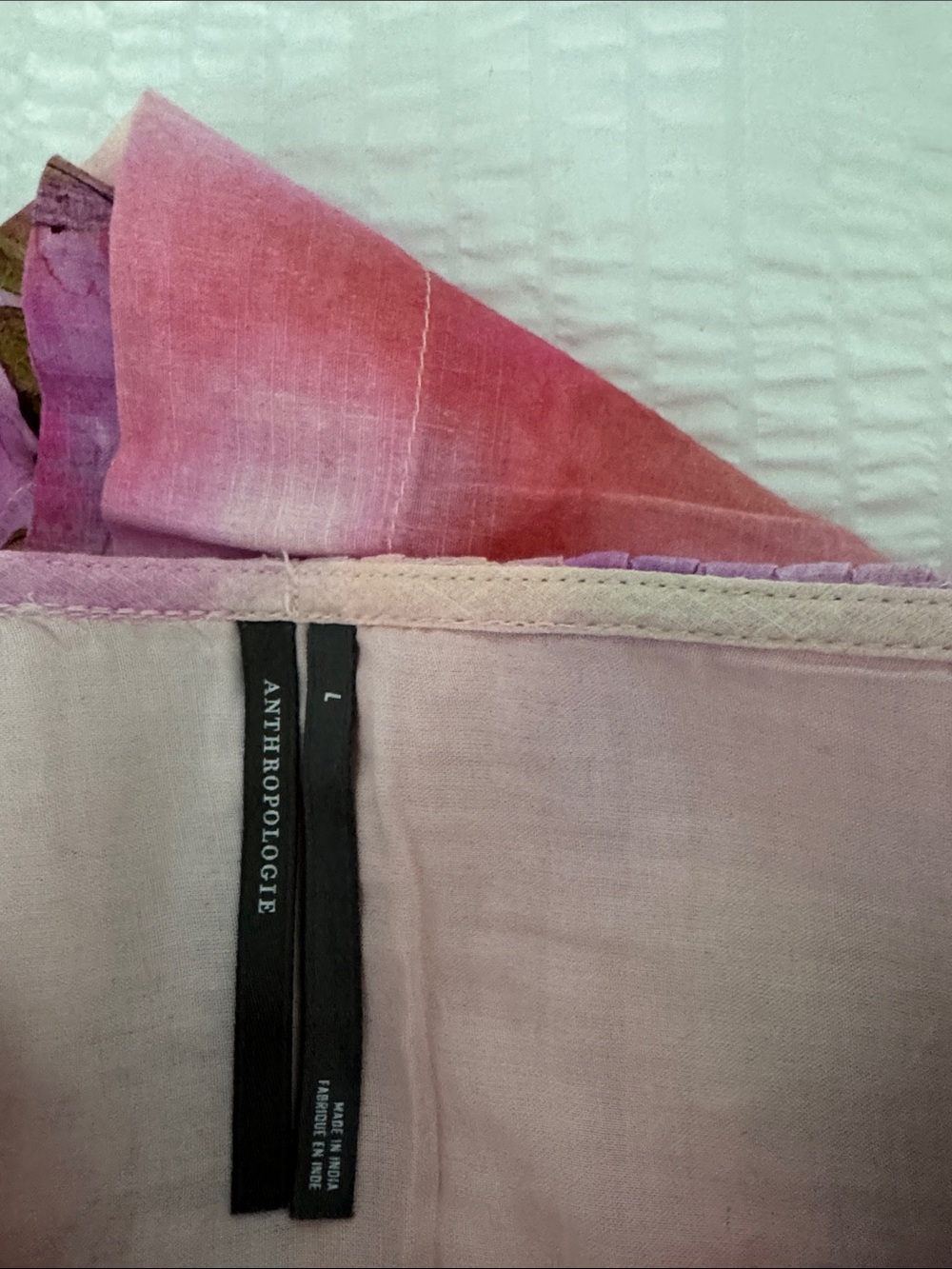 Anthropologie Pastel Floral Pintucked Pleated A-Line Skirt- Pink, Purple, Yellow - Picture 2 of 7